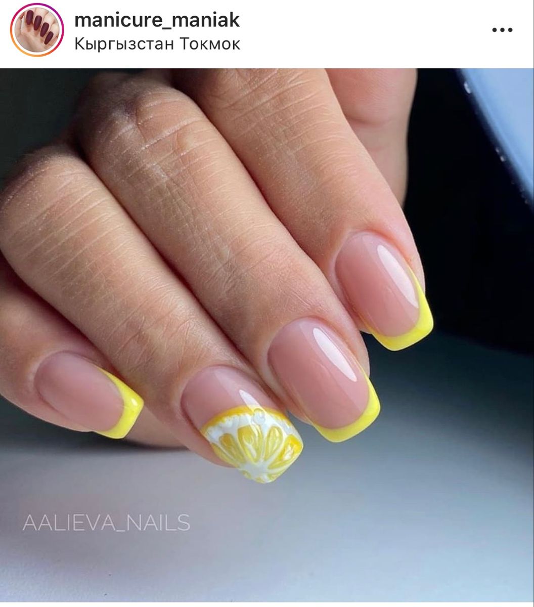 How to Paint Lemons on Nails | 