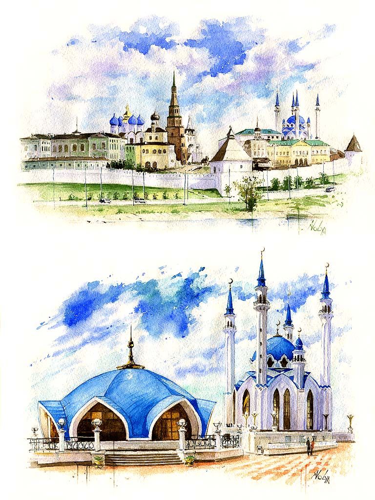 Кремль Казань Рисунки 