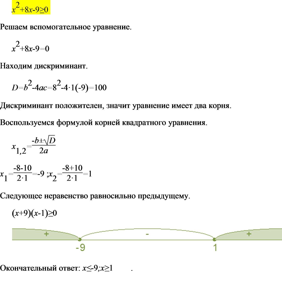 Решение №4390 Укажите неравенство, решение которого