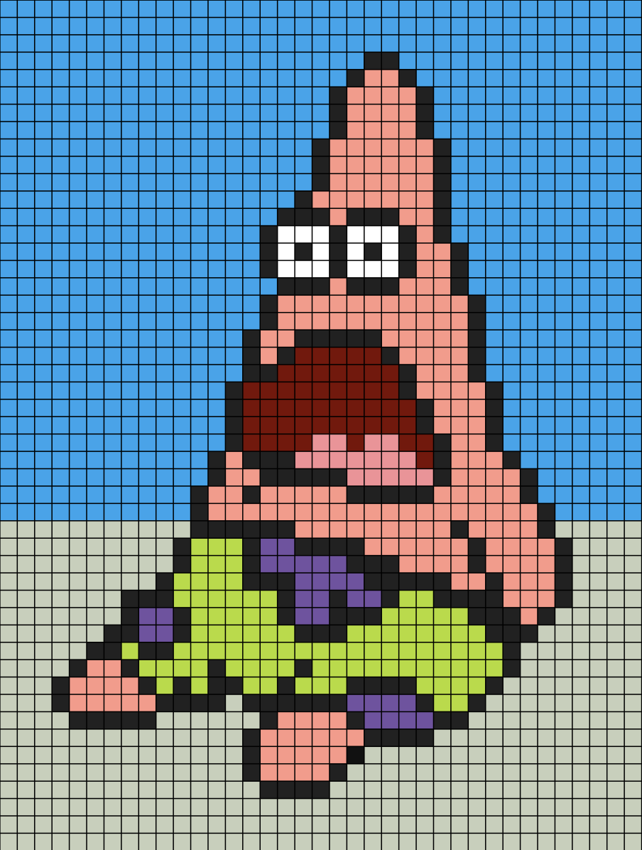 Patrick Star Pixel Art