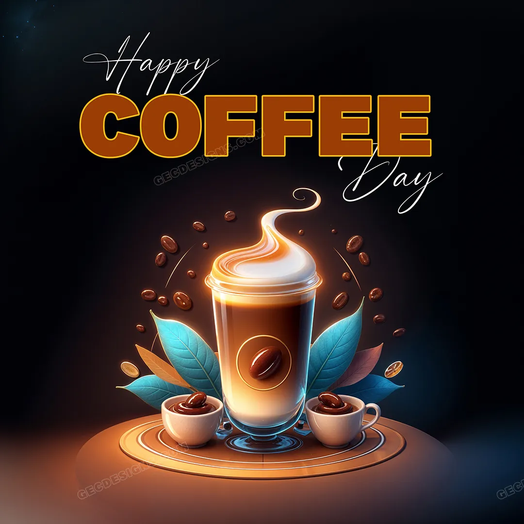 colorful Coffee Cup Illustration with