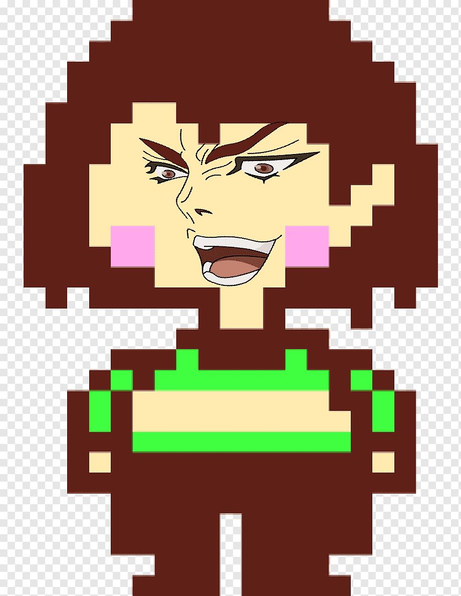 made genocide Frisk and Chara pixel art