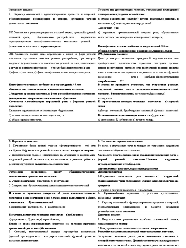 Особенности логопедической работы с