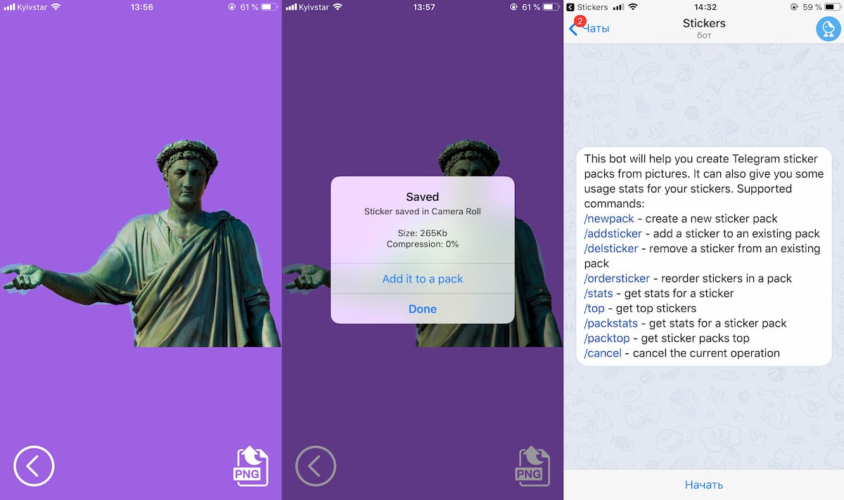 Как сделать стикеры в телеграмме