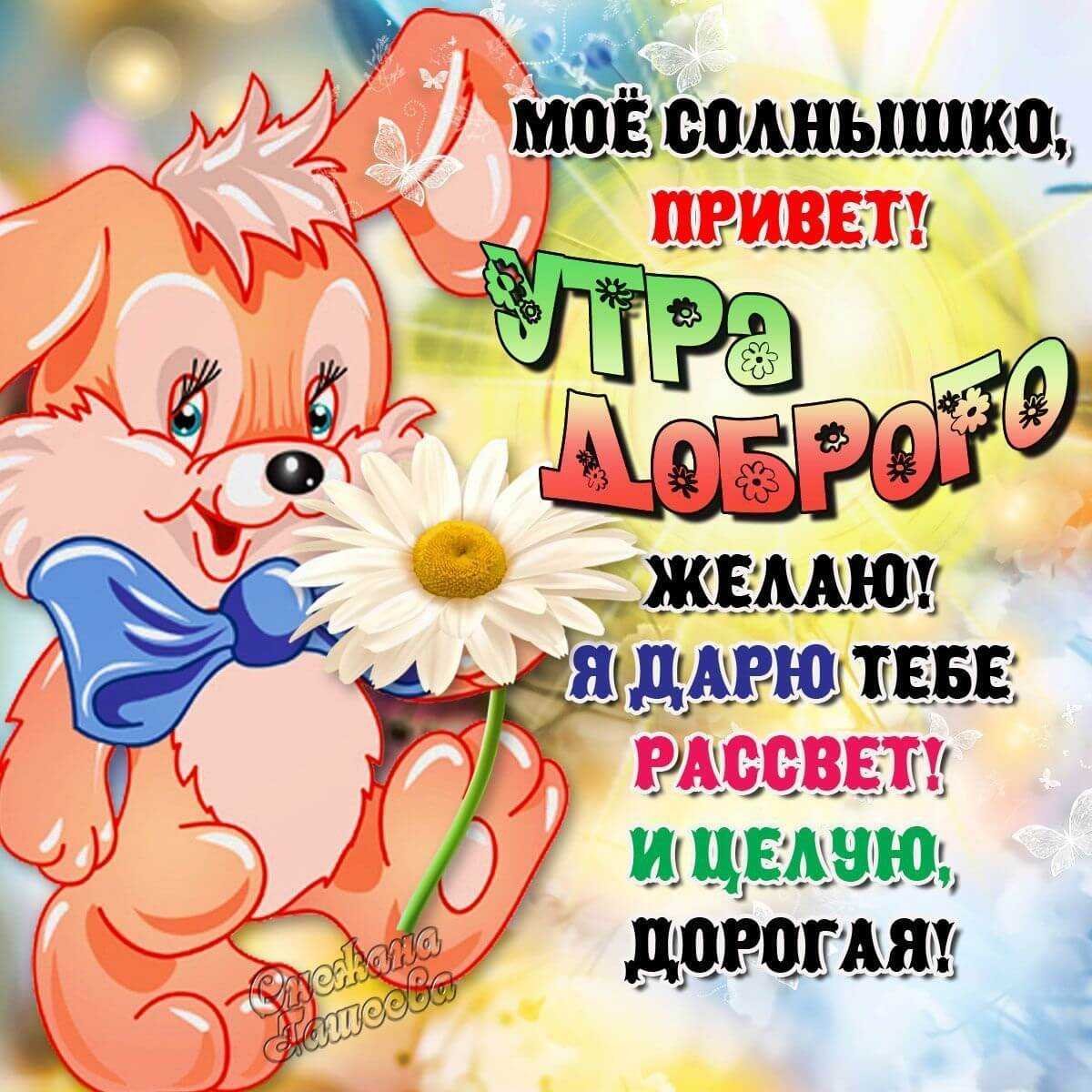 Доброе утро, мой солнечный лучик