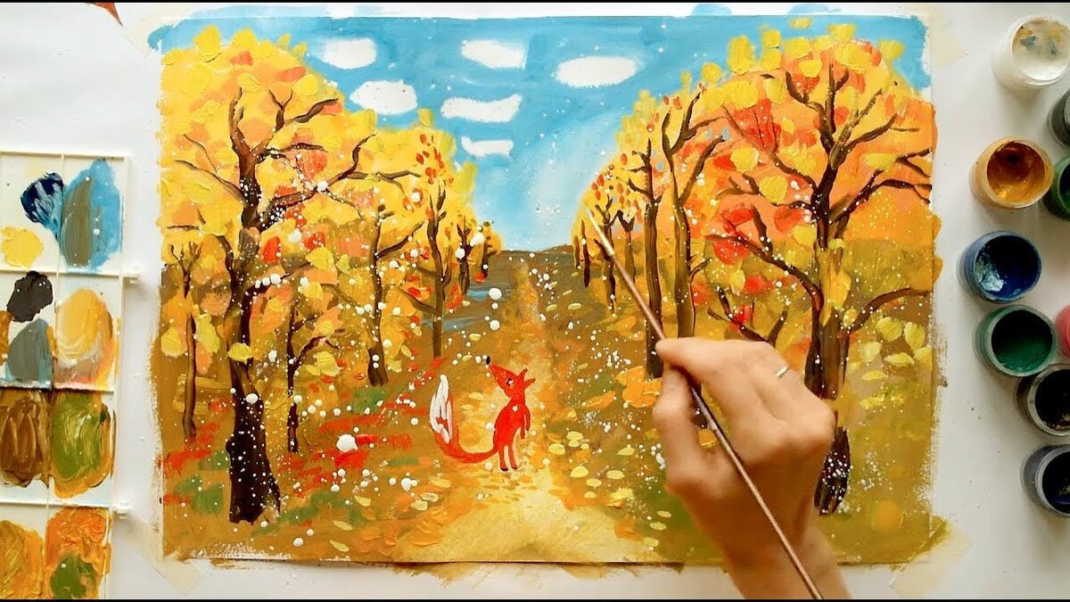 Autumn Tree Volume applique from