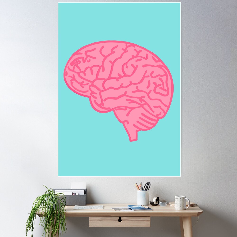 RILOOP Brain Anatomy Poster Creative Abstract Cyberpunk