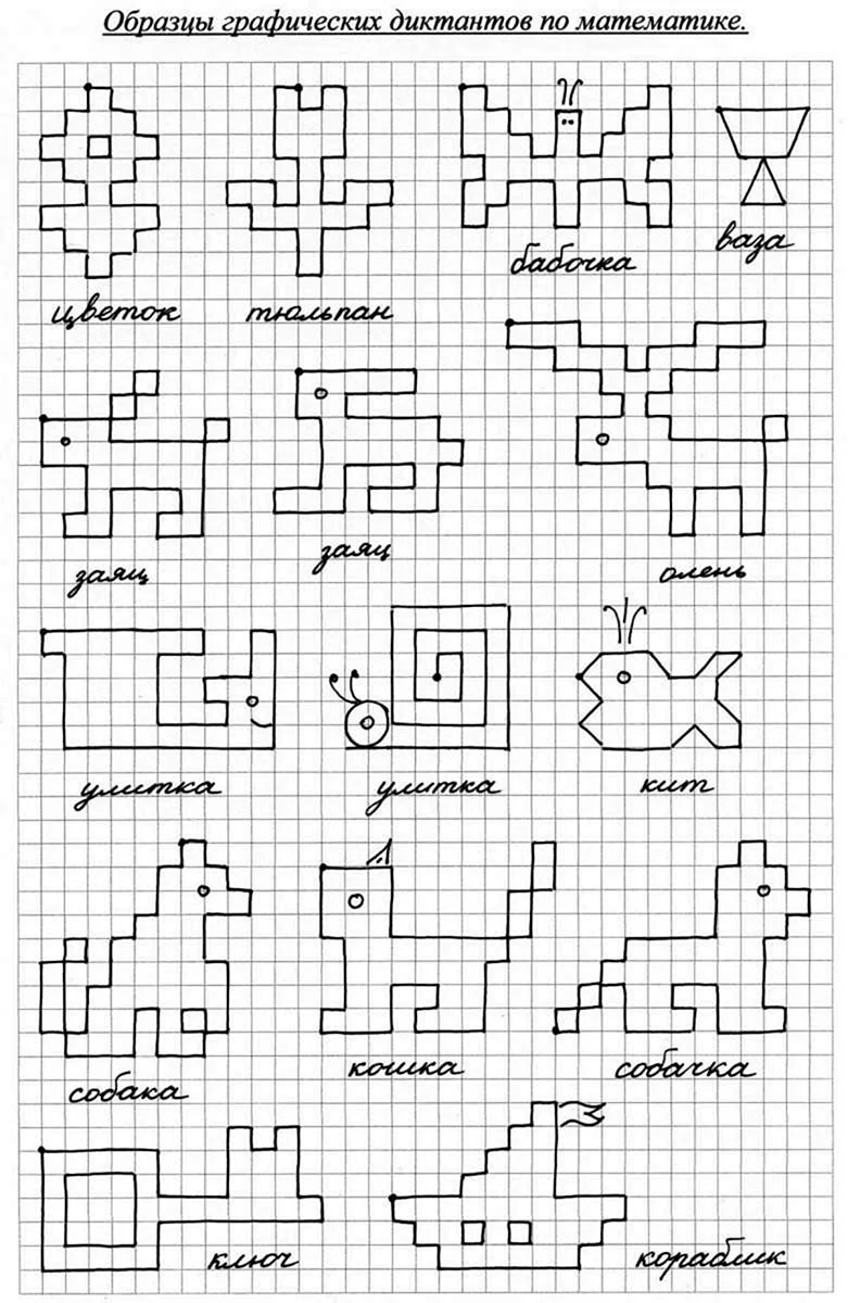 Диктант по клеточкам рисунки 