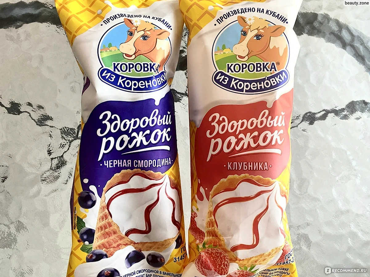 Мороженое Коровка из Кореновки пломбир, ванильное, эскимо, в