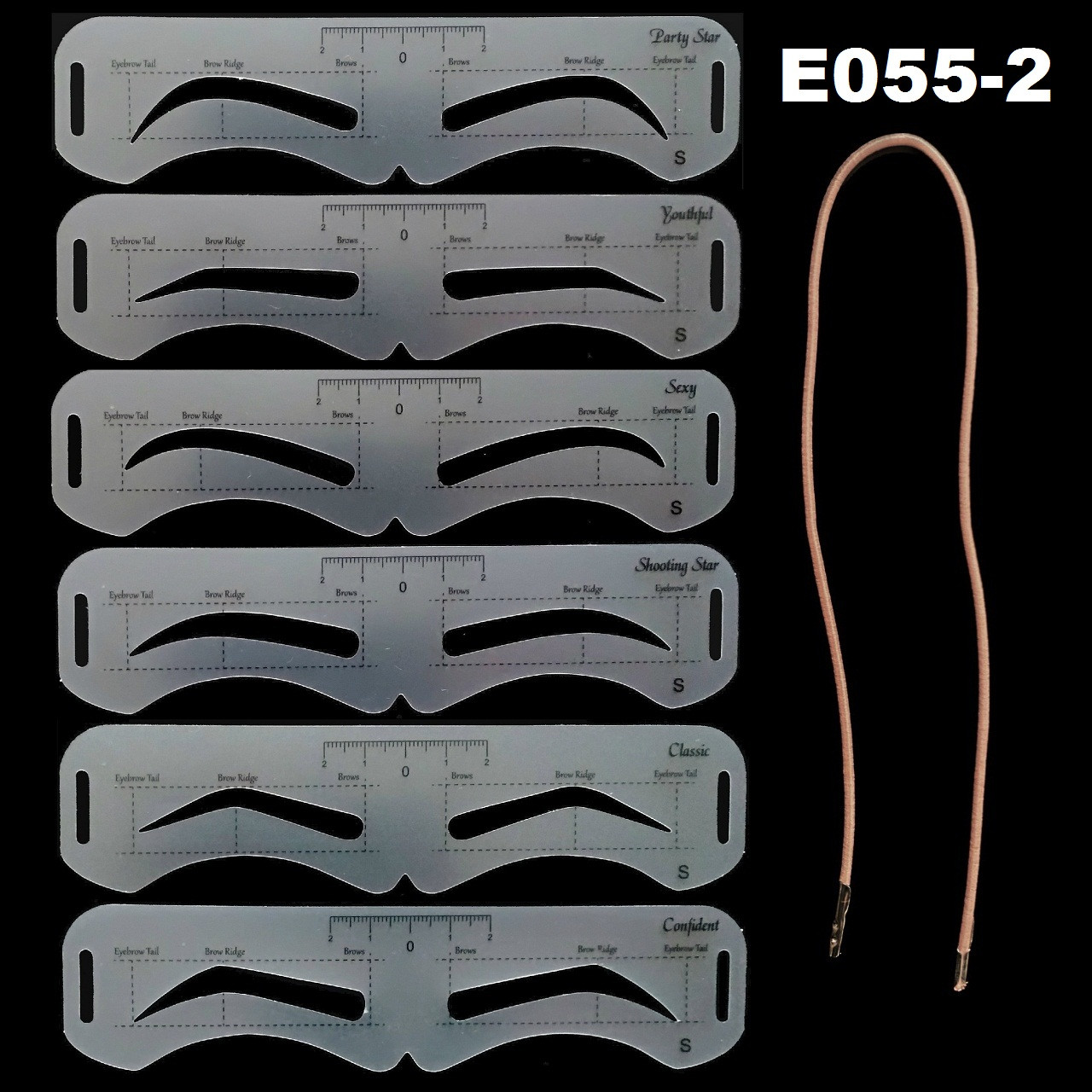 10 шт., трафареты для бровей, многоразовые, высокая прочность