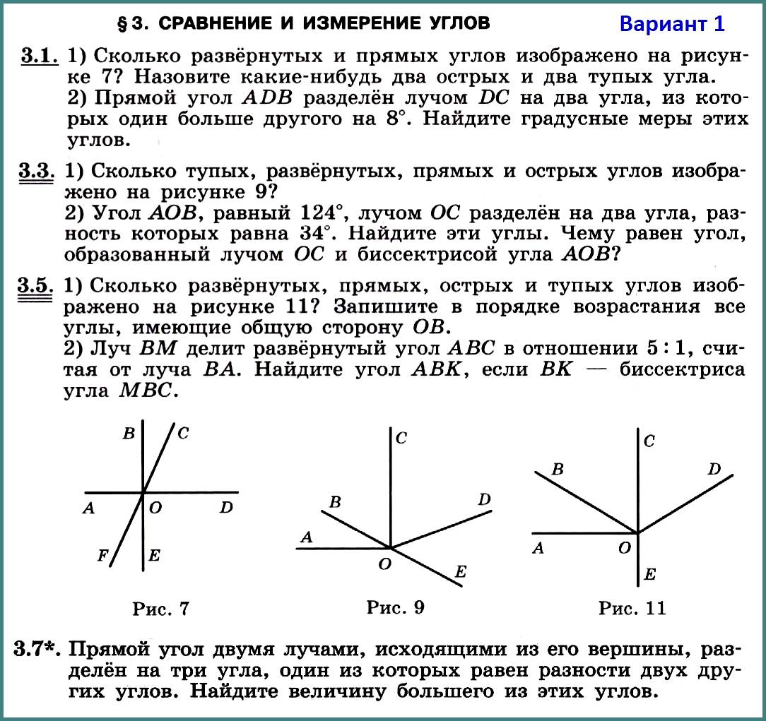 Геометрическая фигура угол