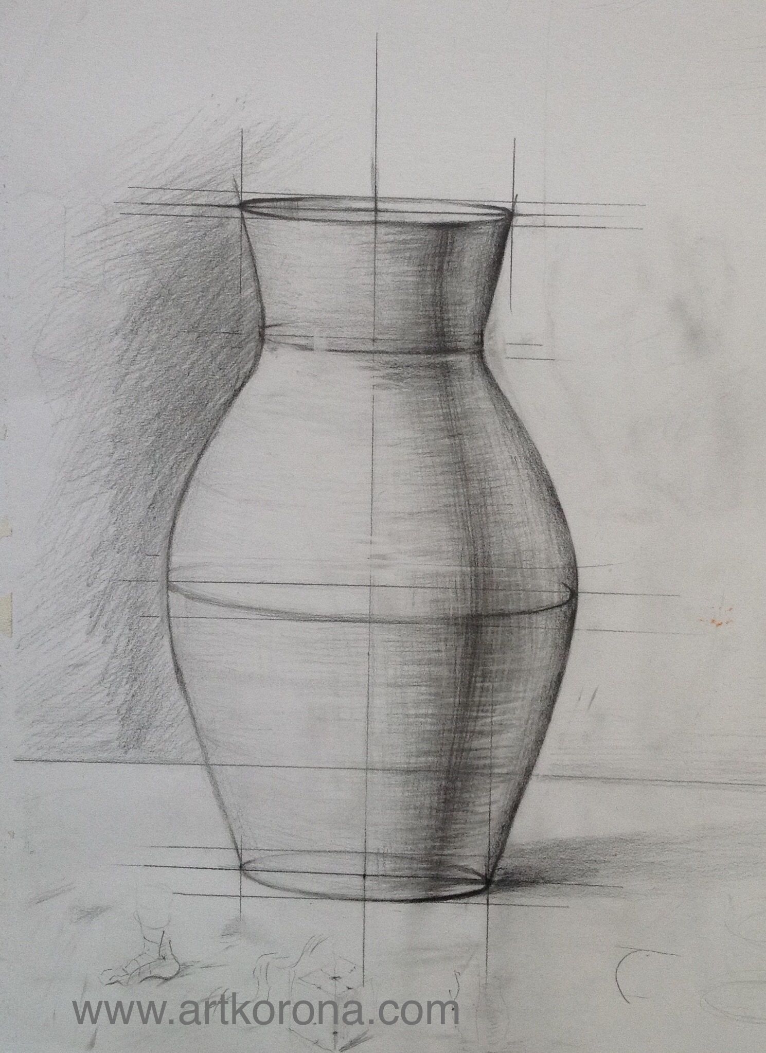 Drawing basics. Still life from two