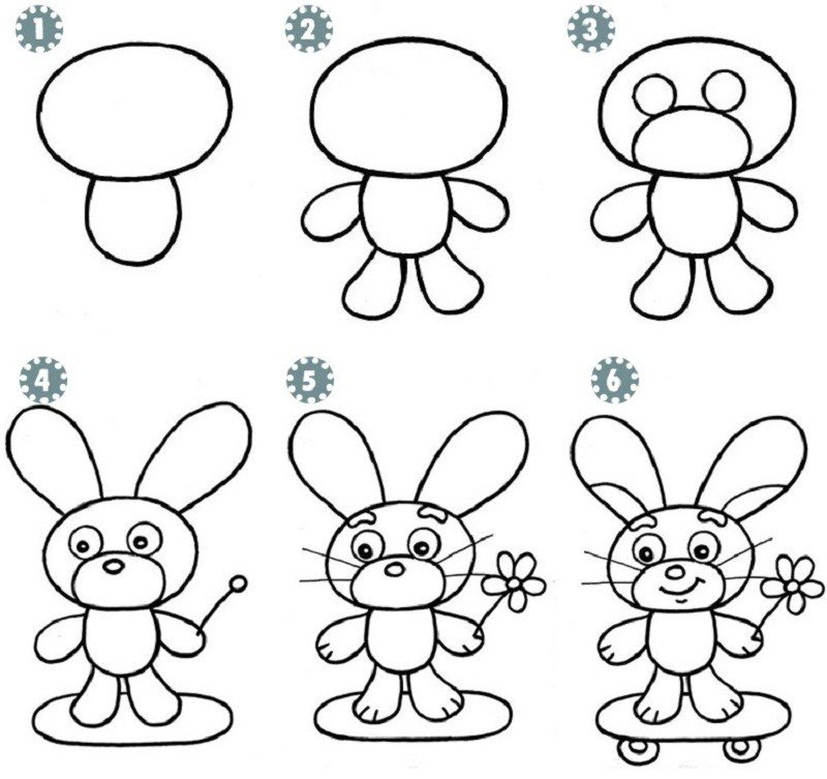 Super Easy! How to Draw a Cute Bunny 