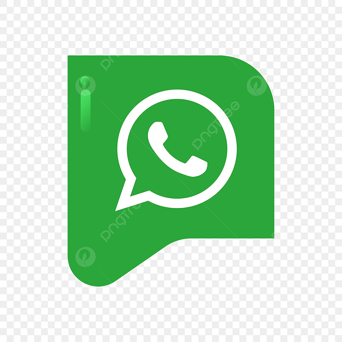 WhatsApp лого Форматы: C4D, PNG, PSD