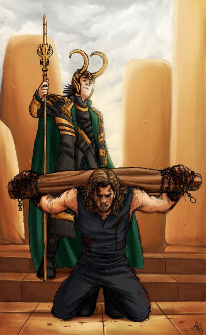 Loki Thor Avengers Art Print, Loki