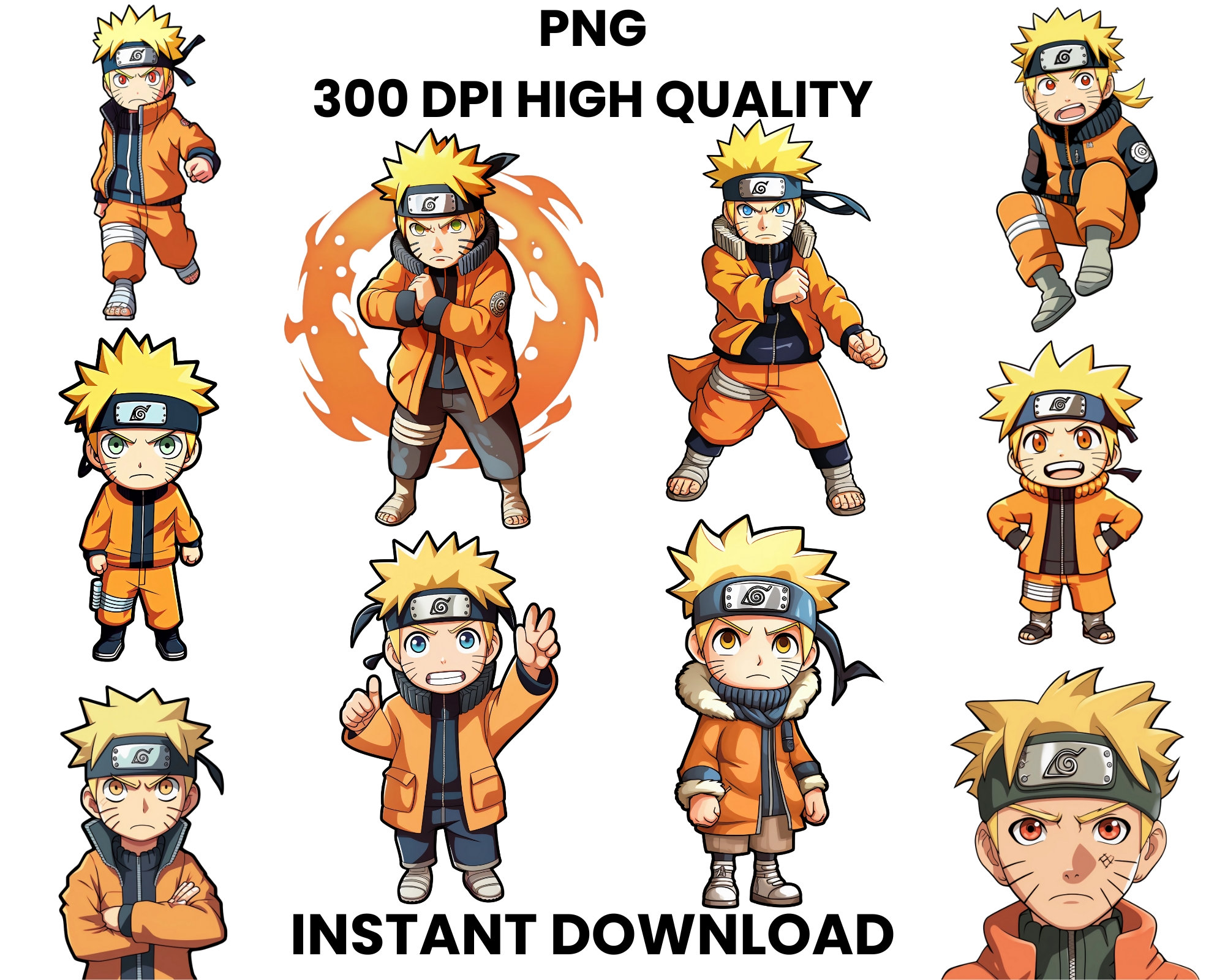 FlyBuyHub Naruto Anime Aesthetic Vinyl Journal Stickers for