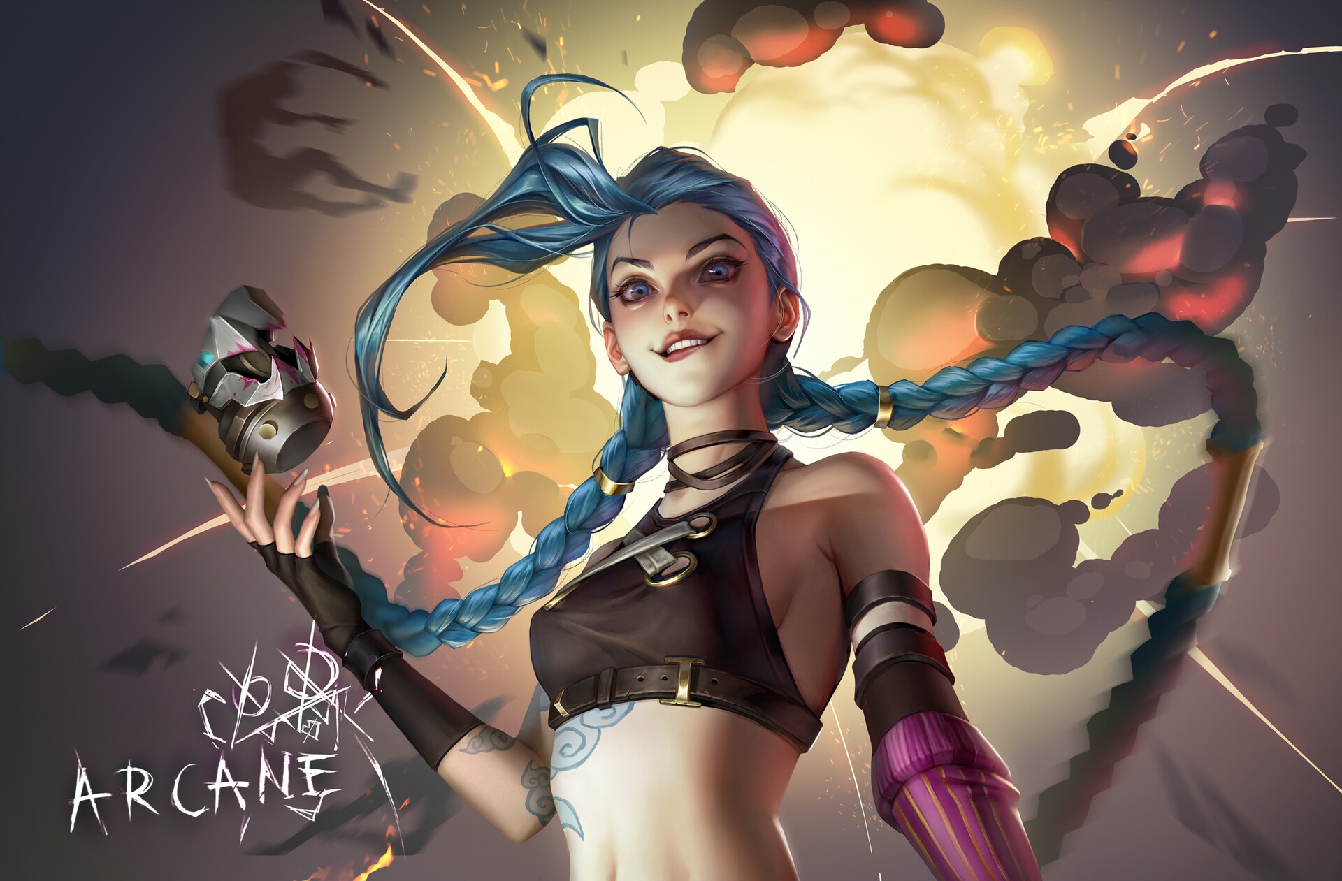 Splash art of Jinx in league of legends