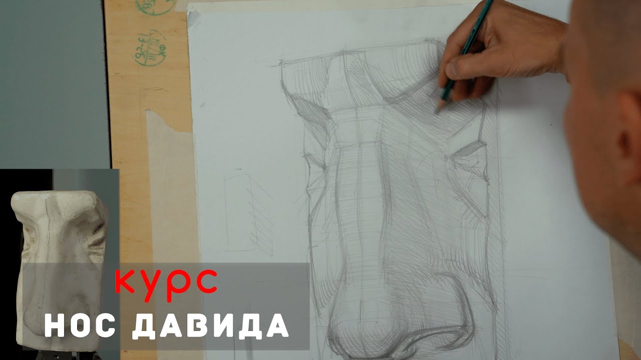 Рисунок деталей головы. Kак нарисовать нос человека