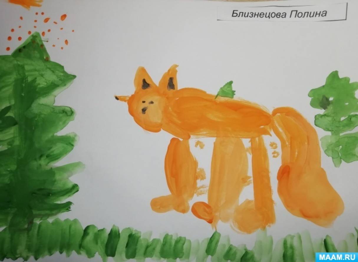 Лиса в лесу 🦊. Fox in the forest