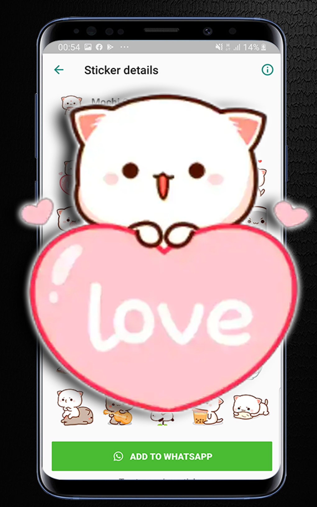 Mochi Peach Cat Stickers whats for