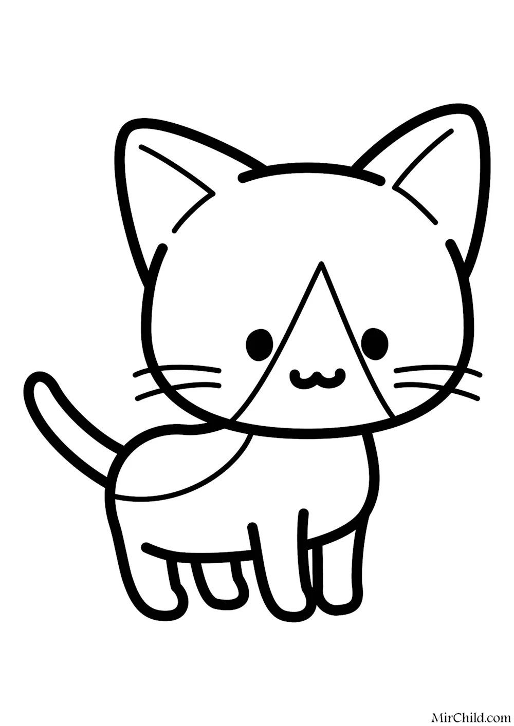 How to draw a cute cat, just draw