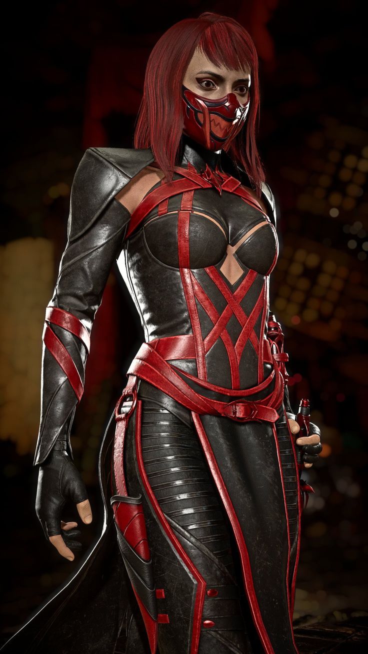 Wallpaper mortal kombat, fighting, skarlet for mobile and