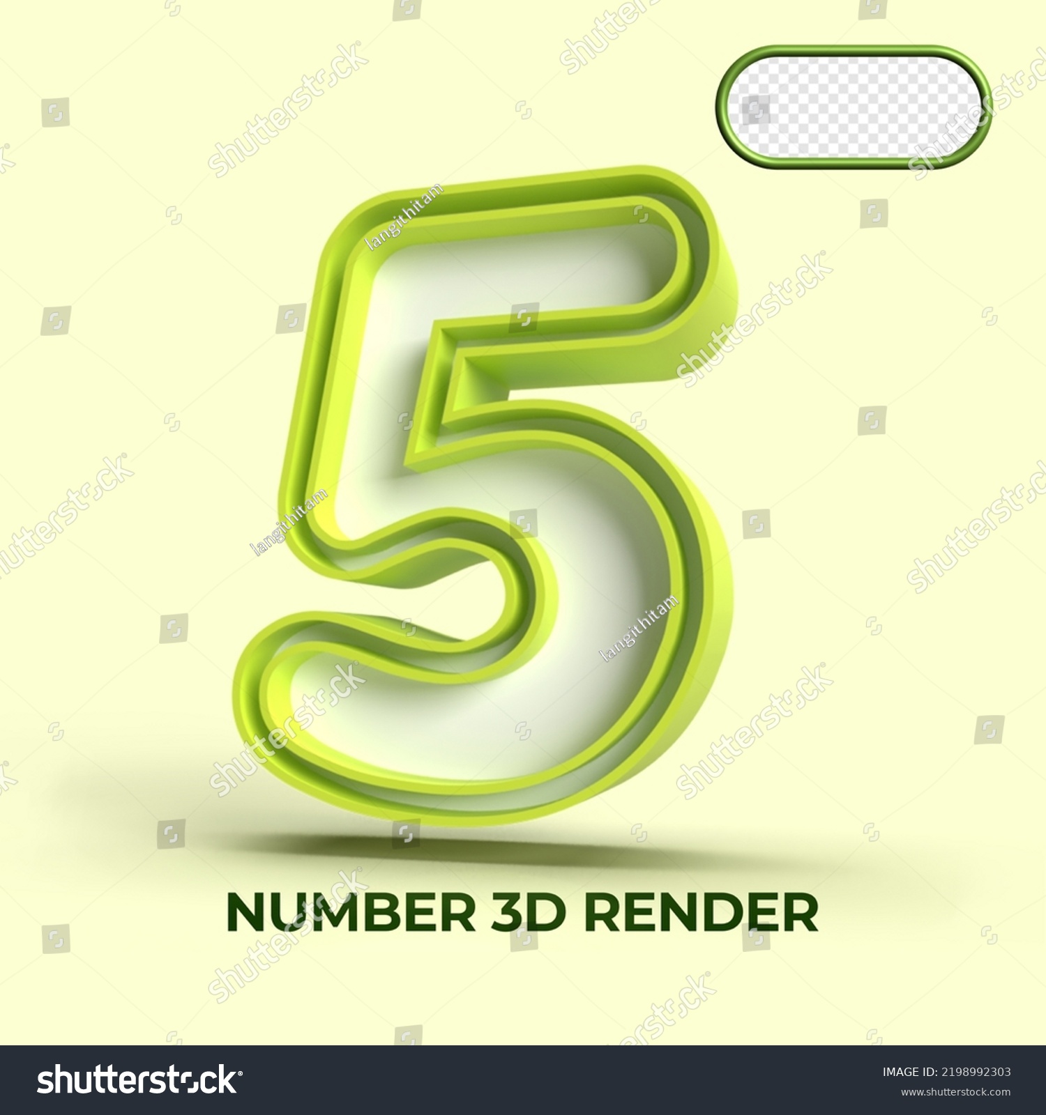 3D представляя именованное число 5 5 иллюстрация 3d