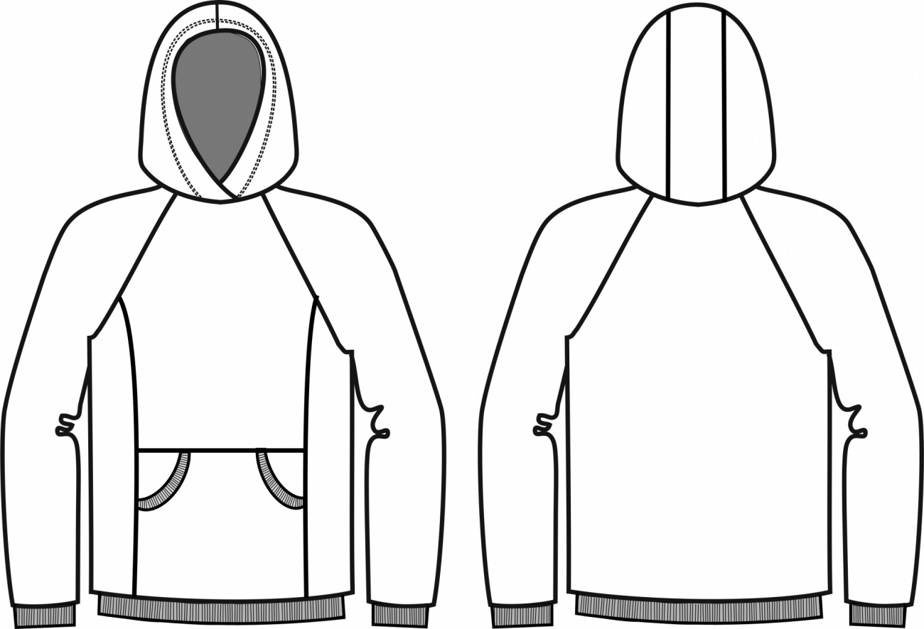 Мужское худи. Инструкция по пошиву и печати выкроек | Шить