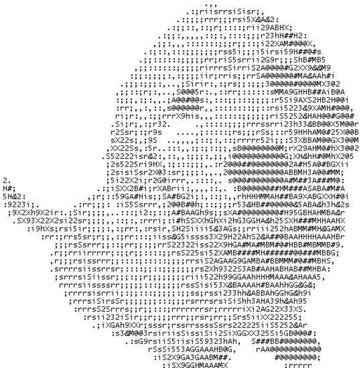 Ascii аниме рисунок 