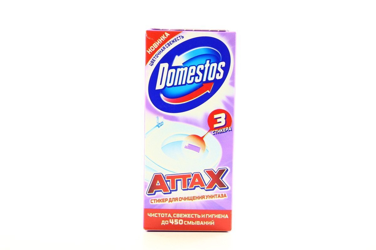 Domestos стикер для очищения унитаза Цветочная свежесть 3х10