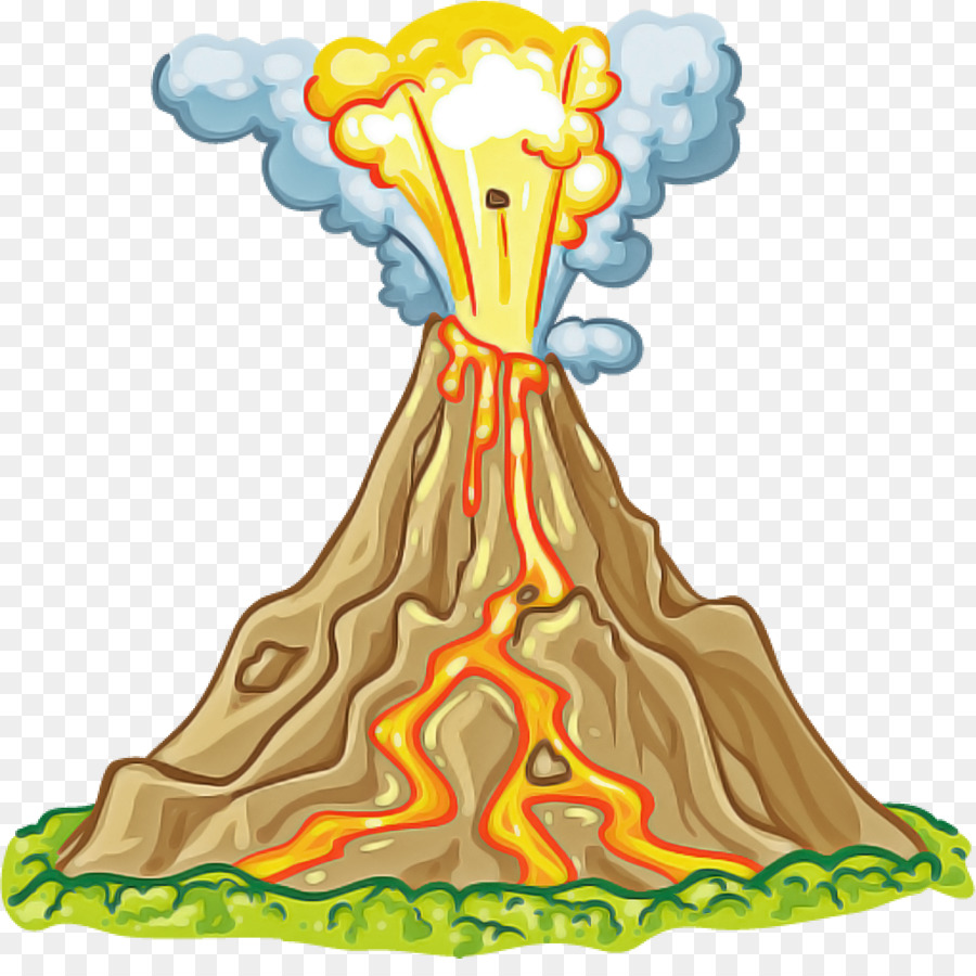 How to Draw a Cartoon Volcano