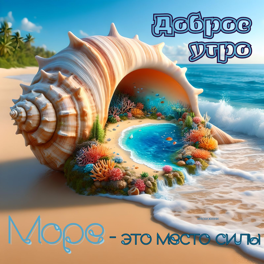 Картинки доброе утро на берегу моря 