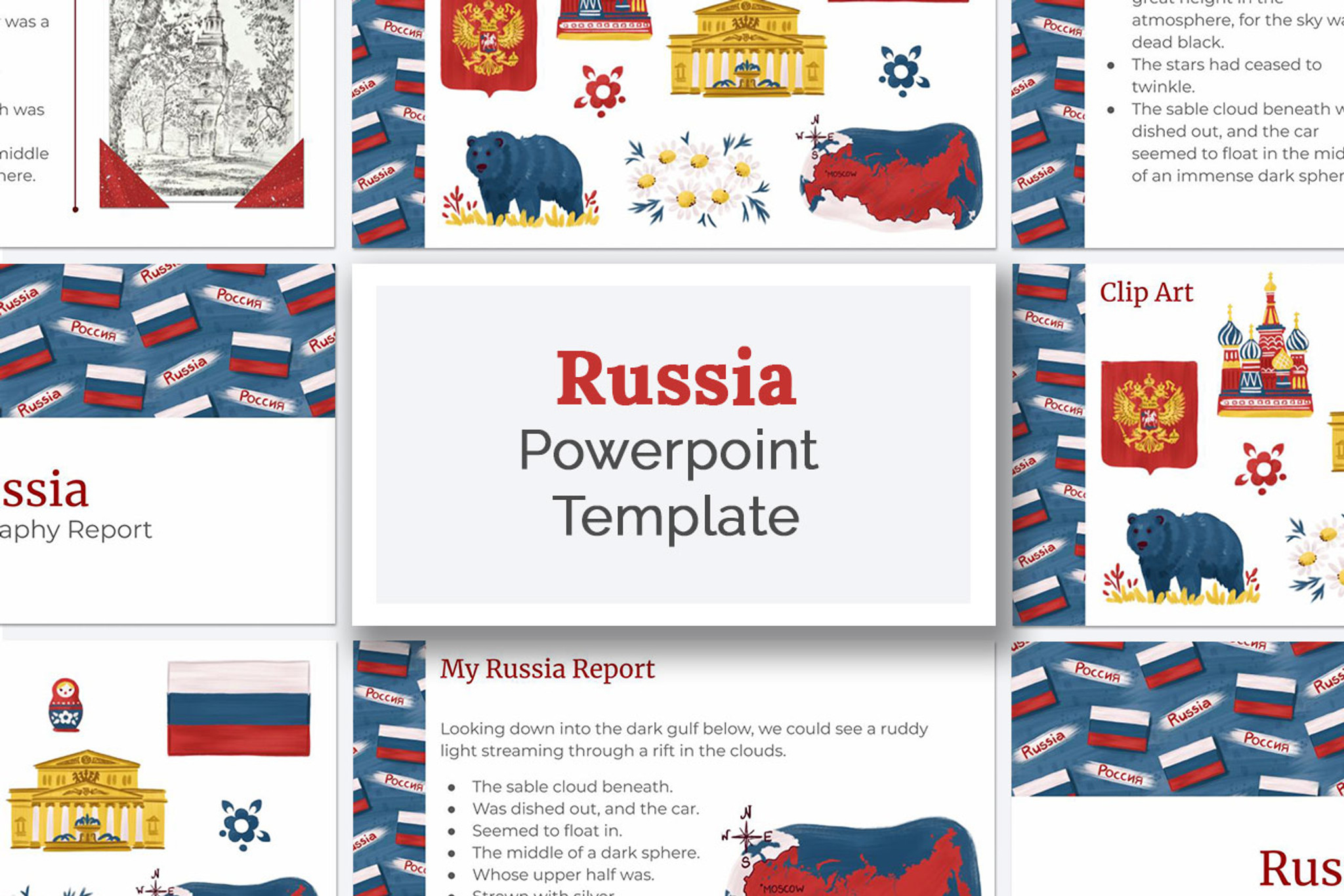 Editable Russia Map Template for PowerPoint