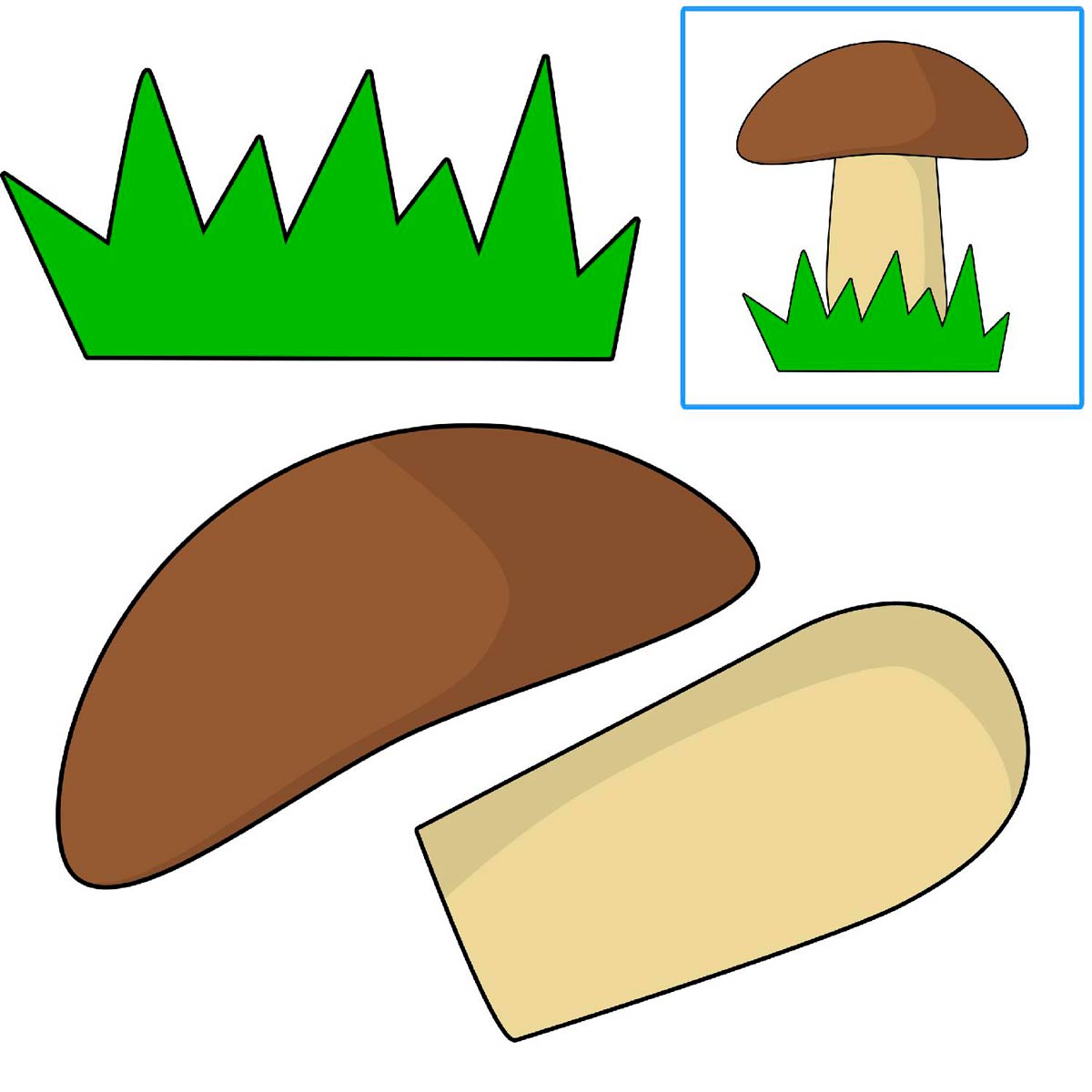 Раскраски Грибы распечатать или скачать