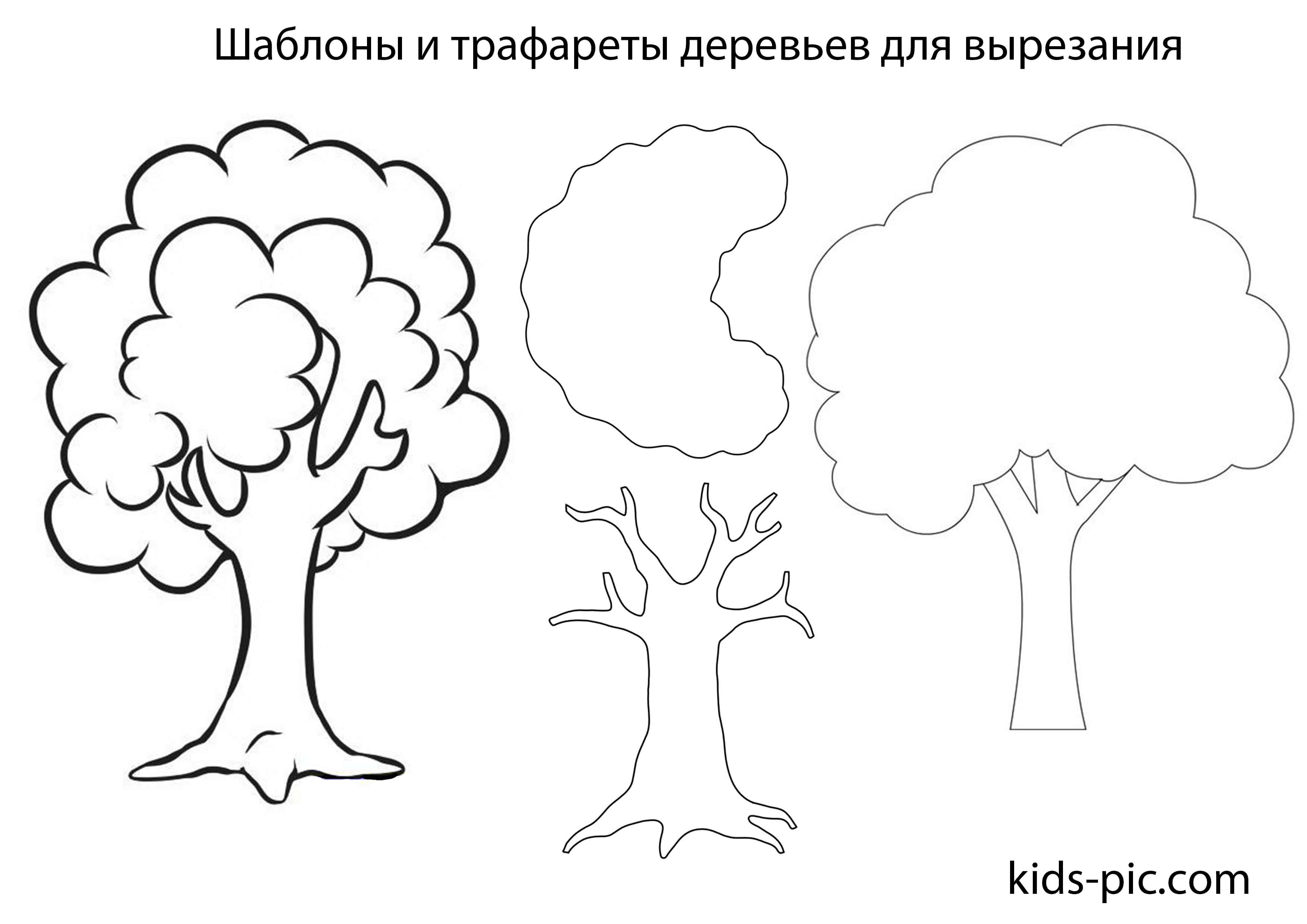 Трафарет листьев Распечатать бесплатно