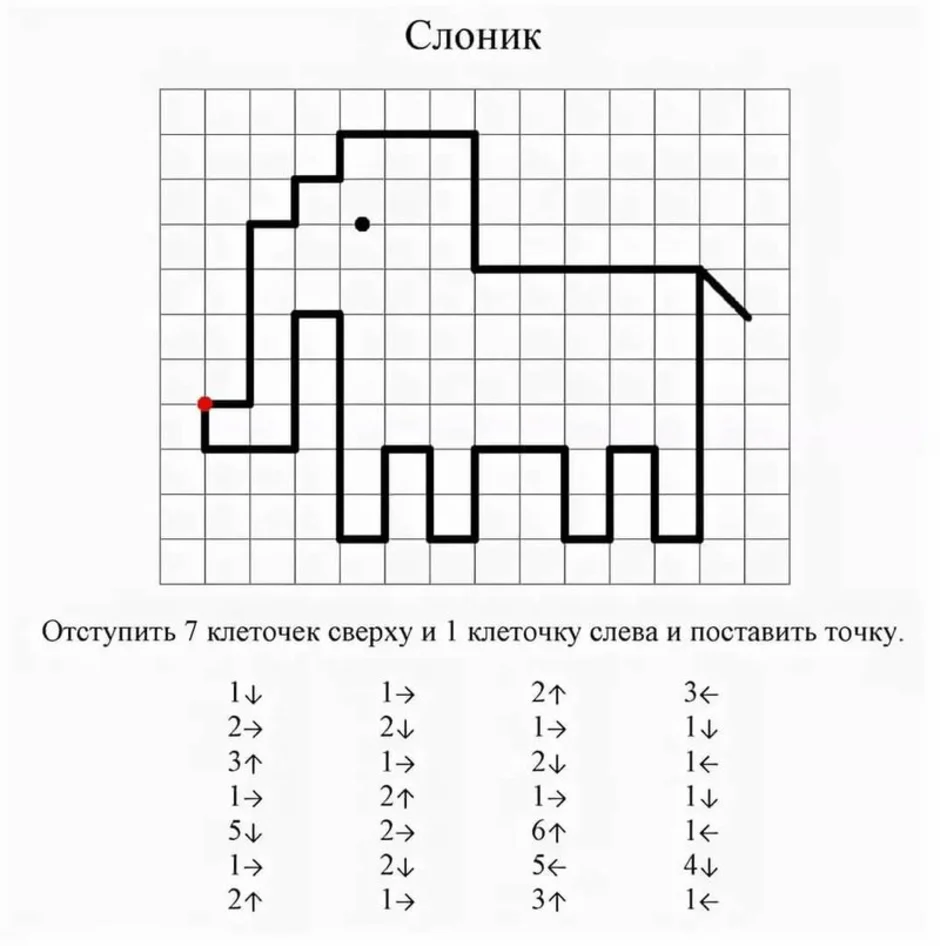 Графические диктанты тюльпан по