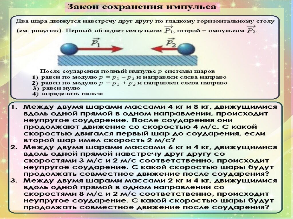 Презентация Импульс тела, закон сохранения импульса по