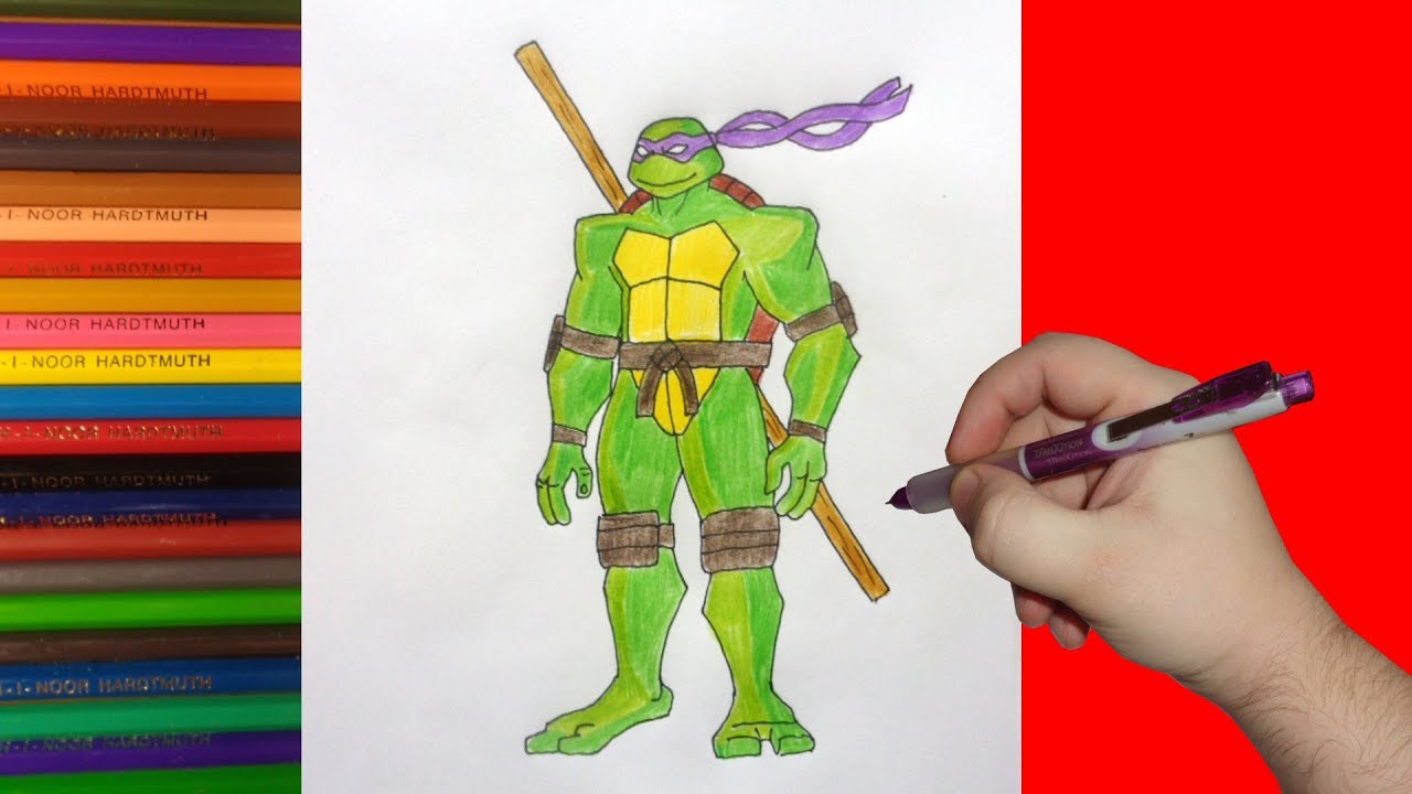 How to draw Raphael, TMNT 2018, Как нарисовать Черепашку