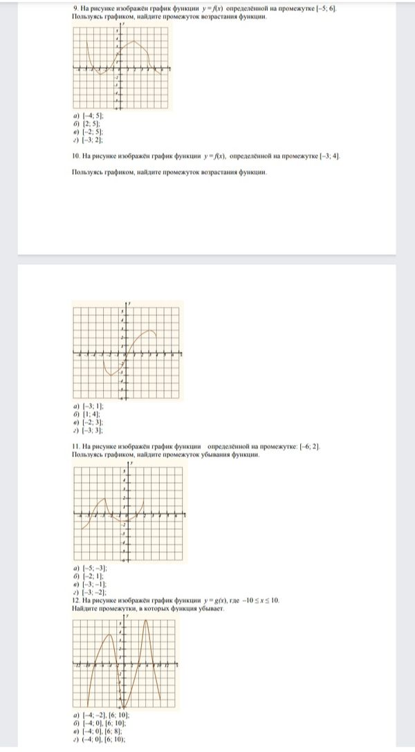 На рисунке изображен график y=f