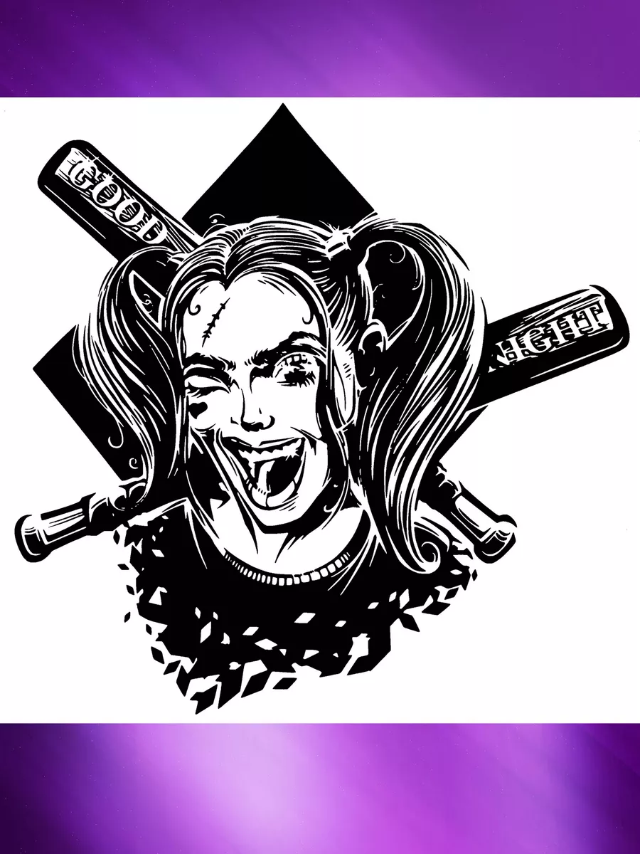 Shop Harley Quinn Retro Sticker Online