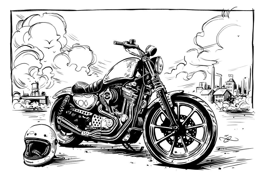 Motorcycle sketch