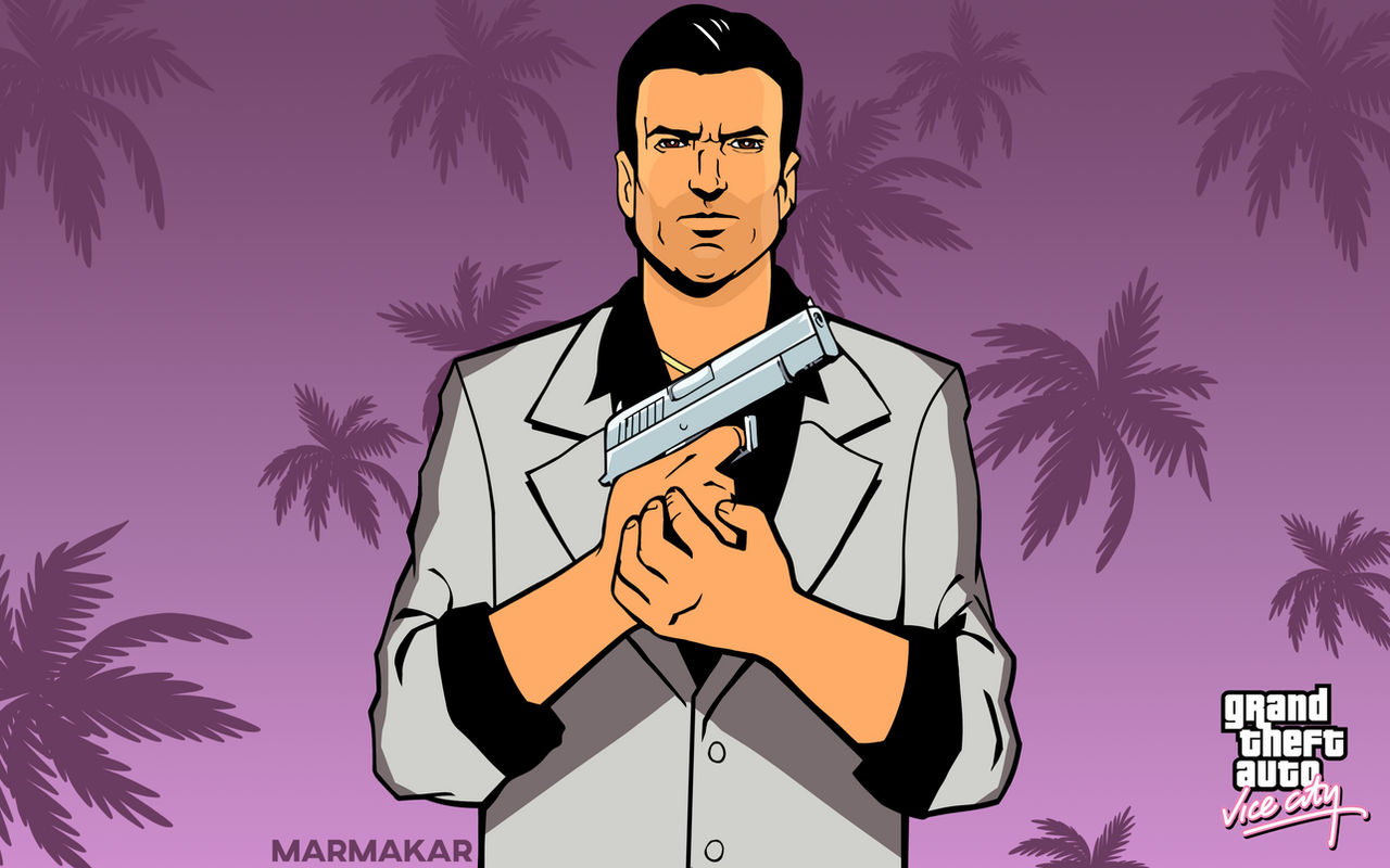 GTA Vice City Beta Tommy Vercetti Artwork Restore by marmakar