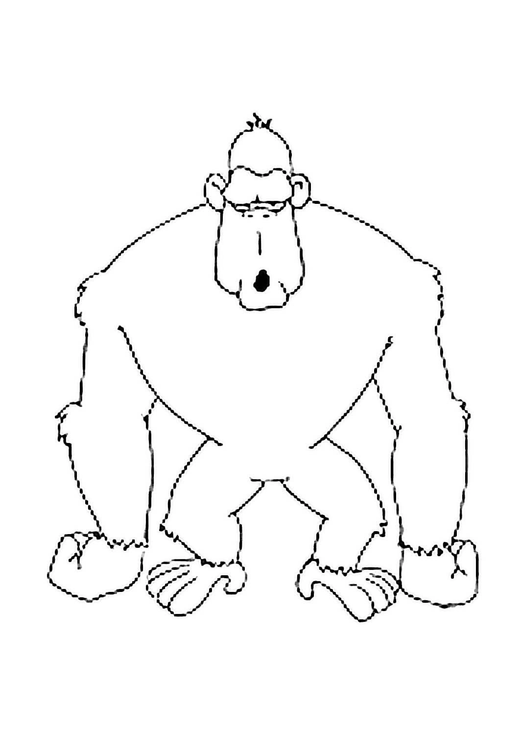 Gorilla illustration в стиле 2d