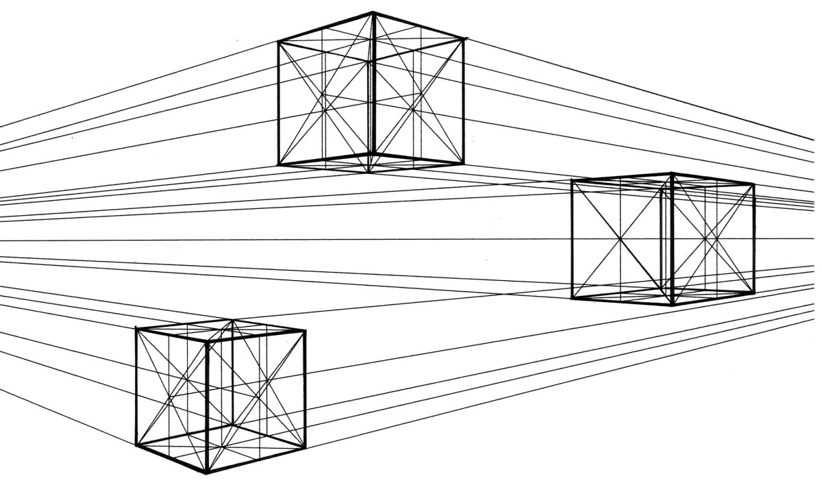 Как Нарисовать Куб В Перспективе 