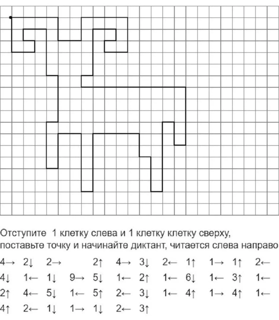 Графический диктант по клеточкам 