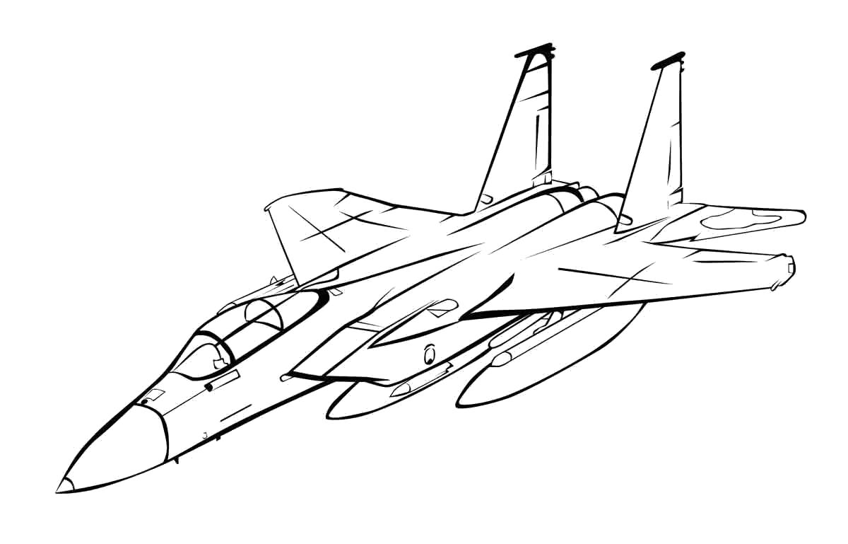 Истребитель рисунок для детей простой 