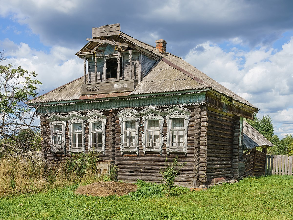 Рисунок дом из бревен. Скачать и