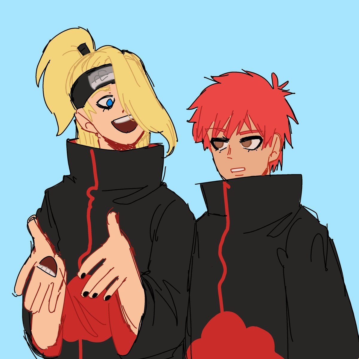 mgd #anime #naruto #art #deidara #hidan