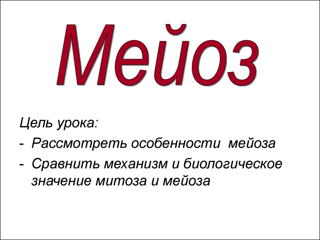 Митоз и мейоз проверочная работа