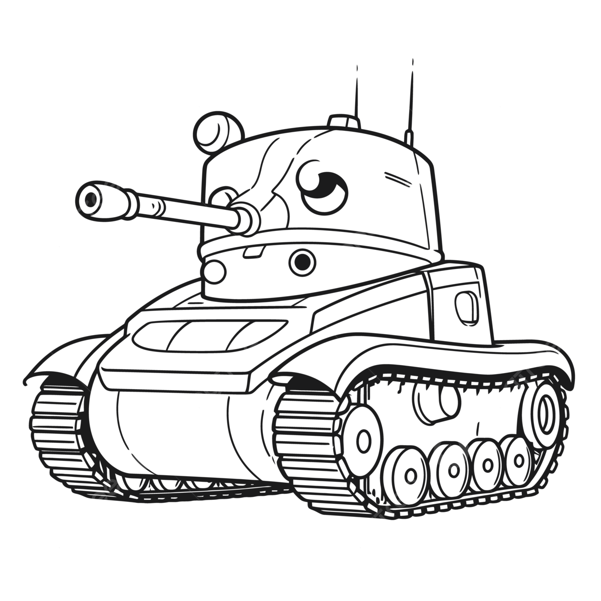 Раскраска Танк для детей